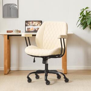 Sedia da ufficio ergonomica con schienale e rotelle, sedia girevole regolabile in altezza per una persona, adatta per ufficio, studio e lavoro da casa