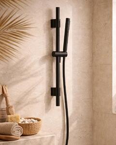 Asta doccia 69 cm Smart tonda con saliscendi in ottone nero opaco