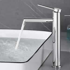 Rubinetto alto per lavabo, miscelatore monocomando per lavabo da appoggio