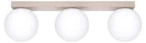 Plafoniera YOLI 3 taupe 3xG9 8W acciaio/vetro 14.5x12x50cm Sollux Lighting