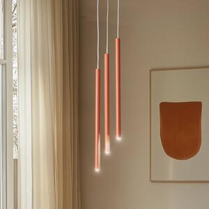 Lampada a sospensione Sopel 3 SIGMA, dimmerabile, Rosso, Soggiorno / Sala da pranzo, Metallo, Moderno, Lampada a sospensione