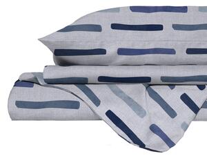 Copripiumino Karma Matrimoniale con Federe in Poliestere Fun Blu