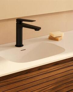 Rubinetto miscelatore lavabo senza scarico in ottone nero opaco Momo