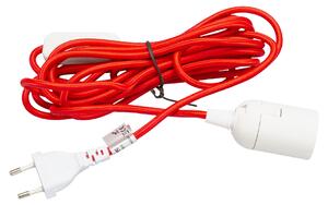 Cavo tessile con lampada a sospensione, attacco E27 e interruttore, 4,5 metri EC04B
