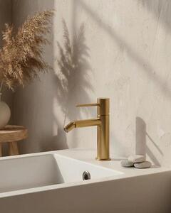 Rubinetto bidet senza scarico in ottone oro spazzolato Memo