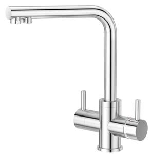 Rubinetto da cucina a 4 vie con funzione per acqua frizzante, in acciaio inossidabile