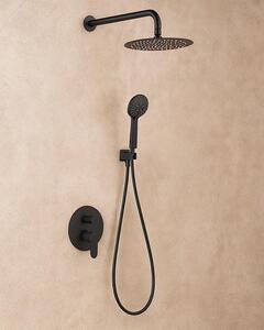 Set doccia soffione miscelatore e doccetta nero opaco