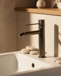 Rubinetto bidet senza scarico in ottone grigio metallico Melin