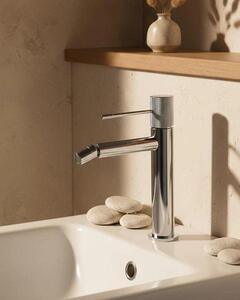Rubinetto miscelatore bidet senza scarico in ottone cromato Melin