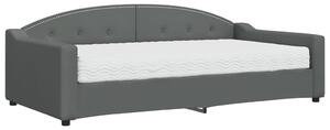 VidaXL Divano letto con materasso Grigio scuro 100x200 cm Tessuto