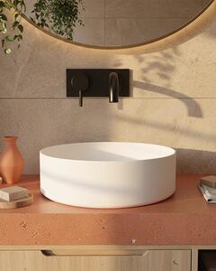 Lavabo 36 cm da appoggio Torino solid surface bianco opaco