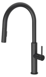 SAT miscelatore da cucina con doccetta estraibile, 2 funzioni, nero SATBSD286C