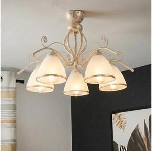Brilagi - Lampadario LED a montaggio superficiale ANTICO 5xE27/60W/230V 3000K bianco patinato