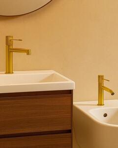 Coppia rubinetti lavabo e bidet senza scarico oro spazzolato Melin