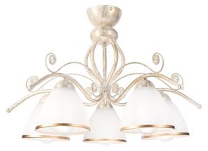 Brilagi - Lampadario LED a montaggio superficiale ANTICO 5xE27/60W/230V 3000K bianco patinato