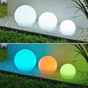 Lindby Lago lampade LED solari RGBW, set da 3