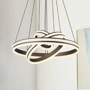 Globo Lampada LED a sospensione Grouni, Ø 60 cm, color titanio, CCT, metallo dimmerabile, Alluminio / Grigio / Zincato, Soggiorno / Sala da pranzo, Metallo, Moderno