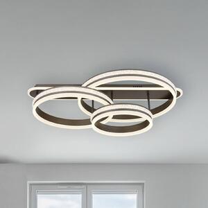 Globo Plafoniera a LED Grouni, dimmerabile, Alluminio / Grigio / Zincato, Soggiorno / Sala da pranzo, Metallo, Moderno, Plafoniera LED