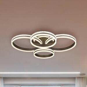 Globo Plafoniera a LED Grouni, dimmerabile, Alluminio / Grigio / Zincato, Soggiorno / Sala da pranzo, Metallo, Moderno, Plafoniera LED