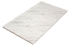 Piatto doccia resina sintetica e polvere di marmo Neo marmo 70 x 90 cm bianco
