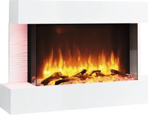 RICHEN Aidan Camino elettrico, apparecchio a parete, ventilatore, 2000 Watt, 2 livelli di riscaldamento, effetto fuoco reale, termostato, timer