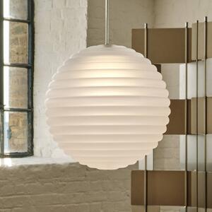 Tom Dixon Lampada a sospensione in vetro Press Sphere, dimmerabile, Bianco / Opale, Soggiorno / Sala da pranzo, Vetro, Design, Lampada a sospensione