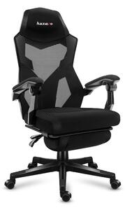 Huzaro Combat 3.1 Carbon - Sedia da gioco con FlexiBack inclinabile a 135°, poggiapiedi TitanPad, poggiatesta integrato, materiali traspiranti