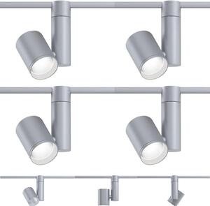 Set da 4 Paulmann 95545.04 URail LED 2770 lm Faretto Zeuz Cromo opaco 33 W Angolo di emissione 39° 4000 Kelvin Dimmerabile Bianco neutro