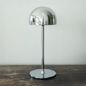 Sirius Lampada da tavolo LED ricaricabile Tim, color cromo, altezza 30 cm, IP54 Tim, Soggiorno / Sala da pranzo, Metallo, Moderno