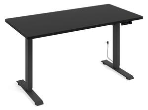 Scrivania elettrica regolabile in altezza BIMOTION 1S, 140x70x3,2 cm Nero/Nero