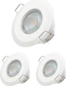 Faretto da incasso per bagno PARIS 3 x 5W Bianco IP44 230V | Faretto da incasso per bagno a soffitto | Oktaplex illuminazione
