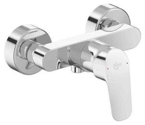 Rubinetto per doccia B1720AA | Miscelatore monocomando da installare a parete, con attacchi a "S" nascosti e maniglia in metallo | Finitura: cromo, bocchetta di uscita 140 mm, DN