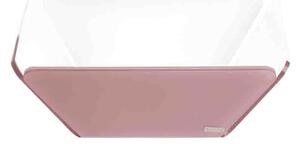 Cestino pane like water trasparente incolore, dimensioni 21x21xH7,5 cm, peso 0,25 kg, spessore 5 mm colore CIPRIA SATINATO/BIANCO