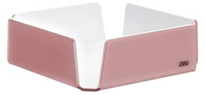 Portatovaglioli Orizzontale in Plexi Medio LIKE WATER 18,5x18,5xh6 cm colore CIPRIA SATINATO/BIANCO