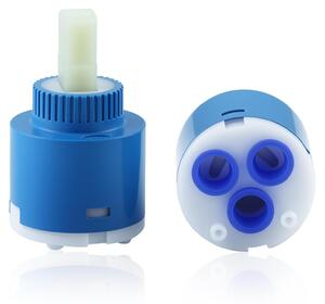2 cartucce per rubinetto da 35 mm, realizzate in Vetroceramica, per la sostituzione in rubinetti da cucina e doccia
