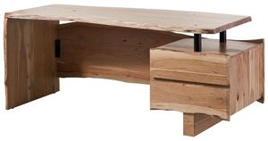 MASSIVMOEBEL24 | PURE ACACIA #150 Scrivania in legno di acacia - laccato / naturale 170x70x76
