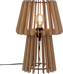 NORDLUX Groa lampada da tavolo in legno, Variante: Ø 260 x 400 mm, E27, 40 W, naturale, marrone