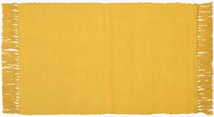 Tappeto Basic in cotone, giallo, 50x80