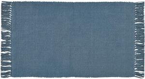 Tappeto Basic in cotone, blu scuro, 50x80