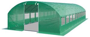 TOOLPORT Serra da Giardino tunnel Serra Orto stabile e robusto 4x10m - Telo PE 180g/m² verde transparente