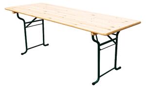 Tavolo birreria BAVORD LUX 220x70 cm – pino massello 30 mm, telaio tubolare Ø30 mm, portata 300 kg