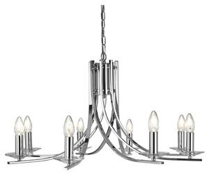 Ascona 8lt pendant - metallo cromato e vetro