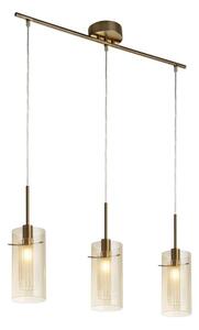 Duo iii 3lt bar pendant - metallo bronzo e bicchiere da champagne