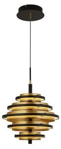 Hive 5lt pendant - metallo nero e foglia oro