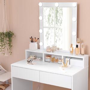 Tavolino VANESA con illuminazione, 80x40x145cm, bianco