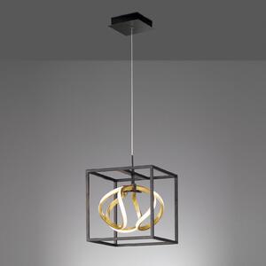 FISCHER & HONSEL Lampada a sospensione LED Gesa con gabbia in metallo, luce singola