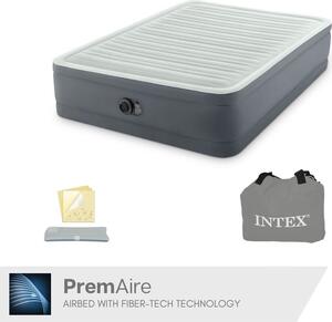 Materasso ad aria - Intex PremAire I - 2 persone - 152x203x46 cm (LxLxA) - Grigio - Con pompa a motore incorporata