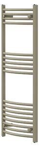 Asciugamani radiante LuxeBath Sahara, 500x1200 mm, beige. Radiatore per bagno con attacco laterale, asciugamani radiante curvo, porta asciugamani, radiatore da parete per bagno
