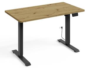 Scrivania regolabile in altezza Elettrica BIMOTION 1S 120x65x2,5 cm TELAIO NERO/ROCE ARTIGIANALE