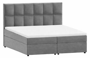 Letto matrimoniale imbottito grigio con spazio contenitivo 180x200 cm Flip - Ropez